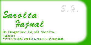 sarolta hajnal business card